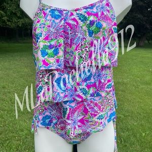 Stella Parker Floral Ruffle Tankini swimsuit